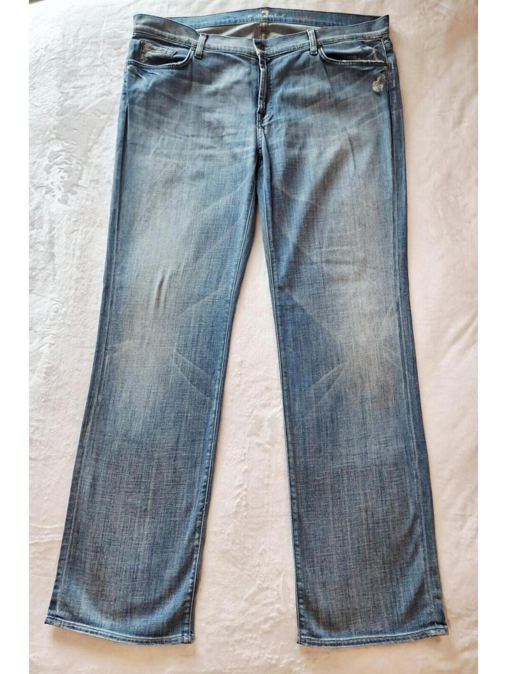 7 For All Mankind Bootcut Distressed Medium Wash Men's Jeans  40×34.5)